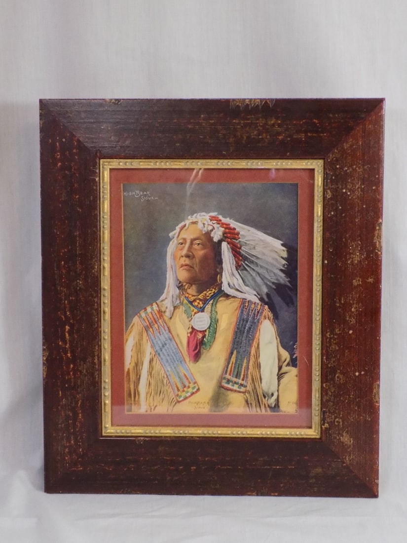 1898 print High Bear Sioux Indian Chief (1 of 7)