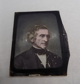 Antique portrait glass slide of President John Tyler