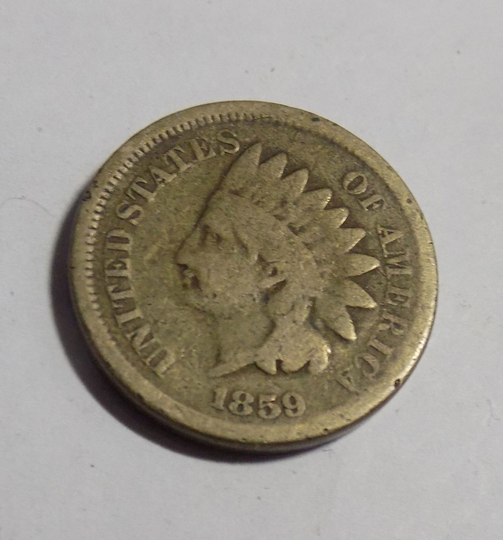 1859 Indian head penny (1 of 3)