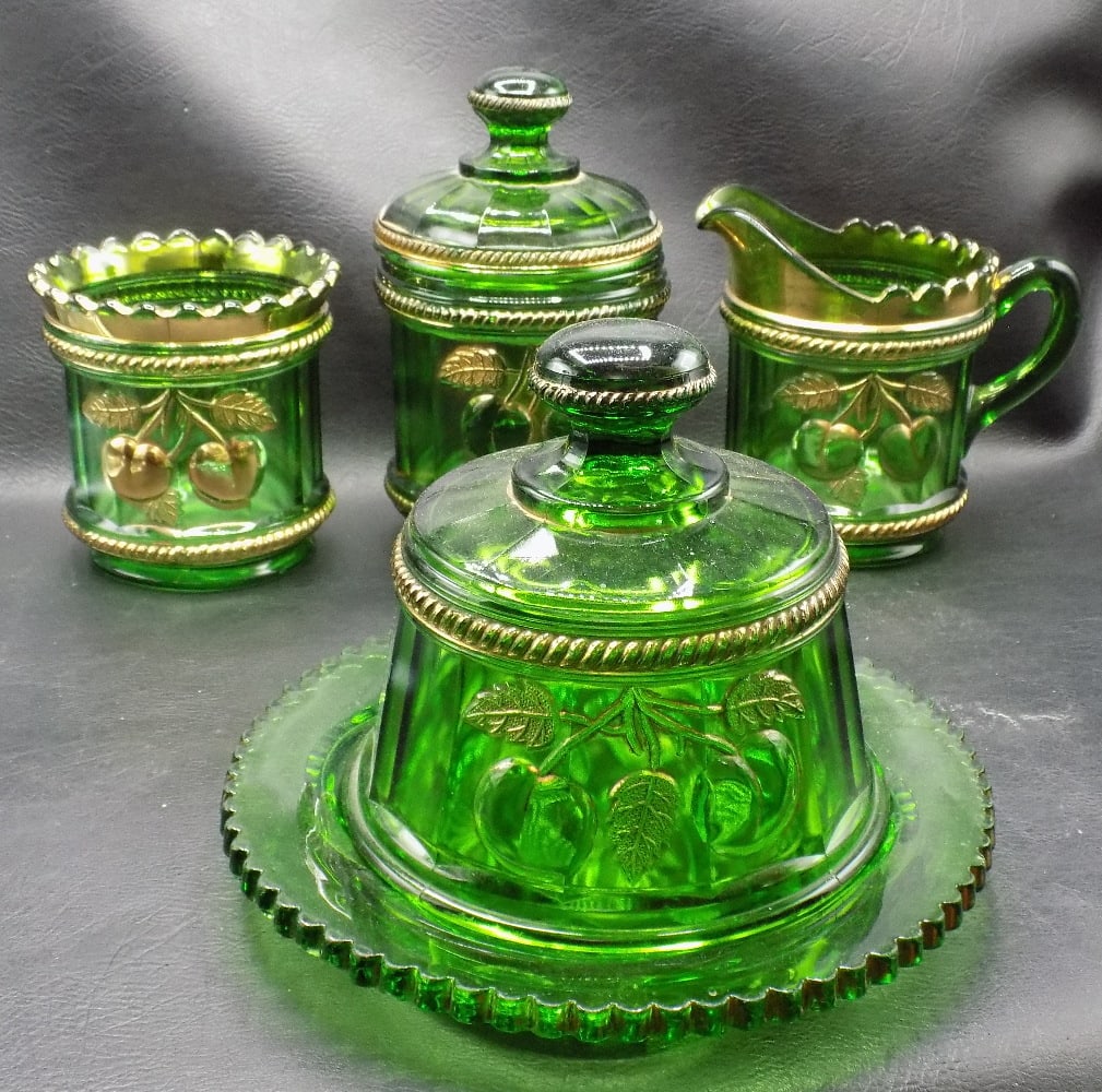 Antique Northwood early American pattern glass in Peach & Cable dinner set (1 of 6)