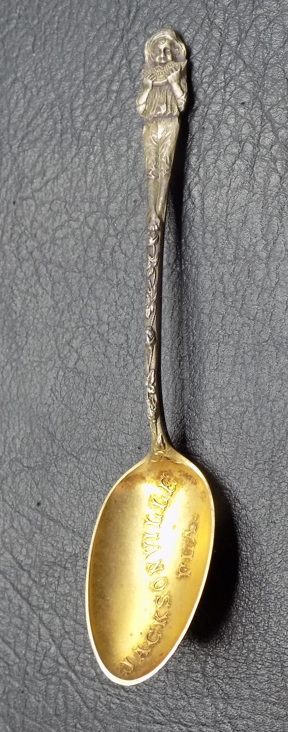 Antique sterling silver spoon with Black child eating watermelon (1 of 5)