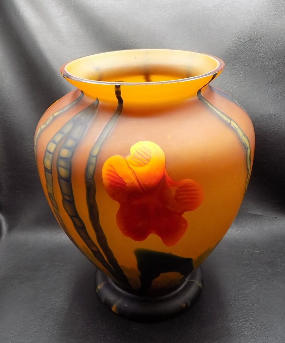 Beautiful large vintage Karlik Grand Marquetry art glass vase (1 of 5)