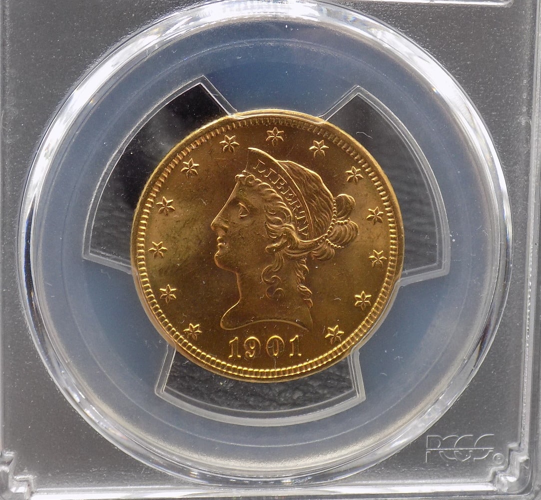 1901 10 dollar gold coin graded MS63 by PCGS - 3