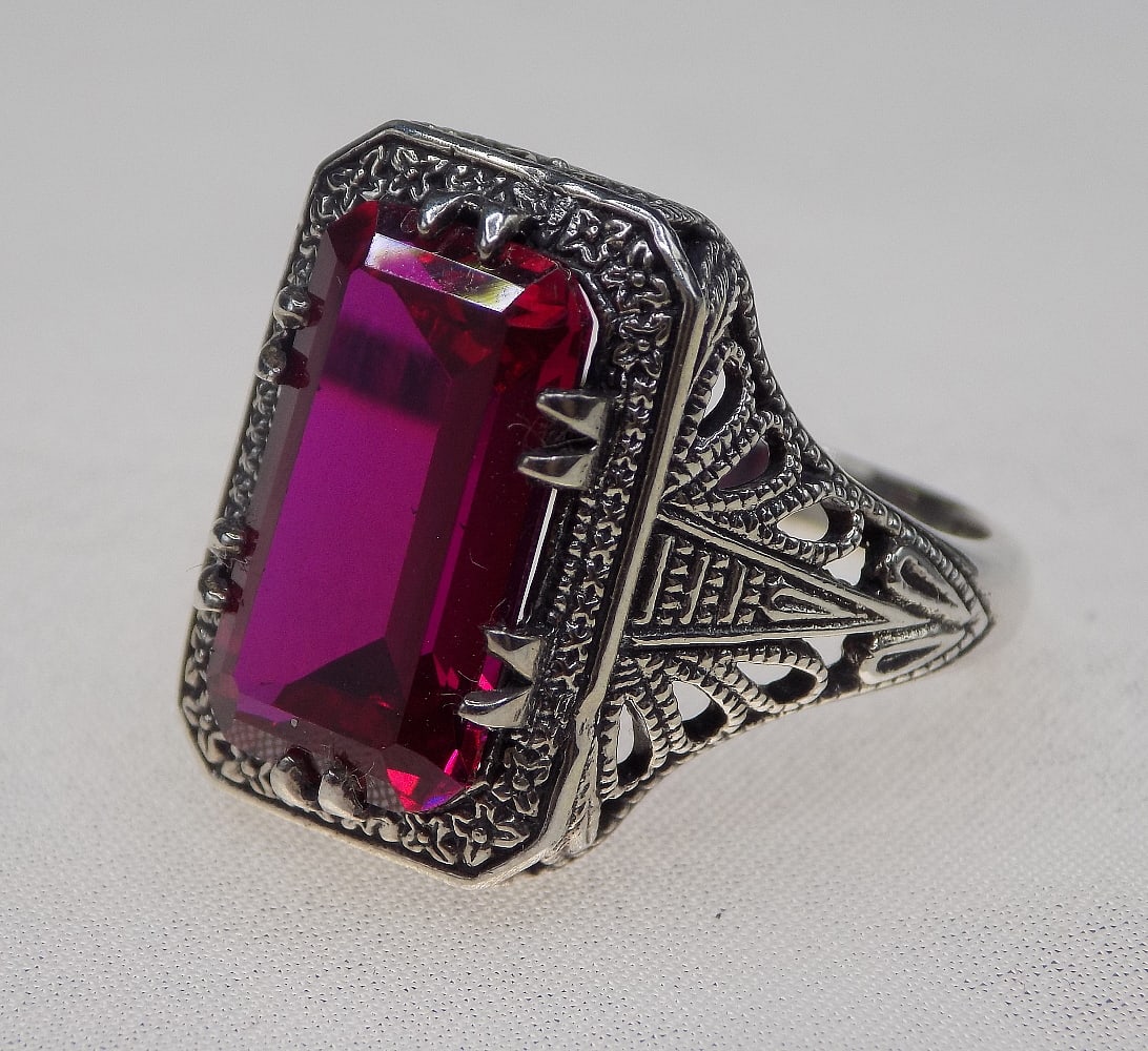 Beautiful 8 ct ruby sterling silver - 3