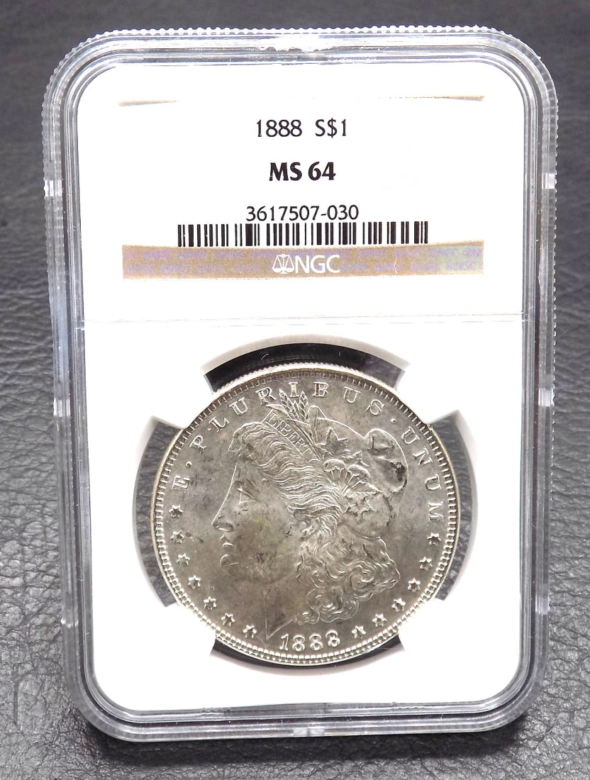 1888 Uncirculated graded by NGC MS64 Morgan silver dollar (1 of 4)