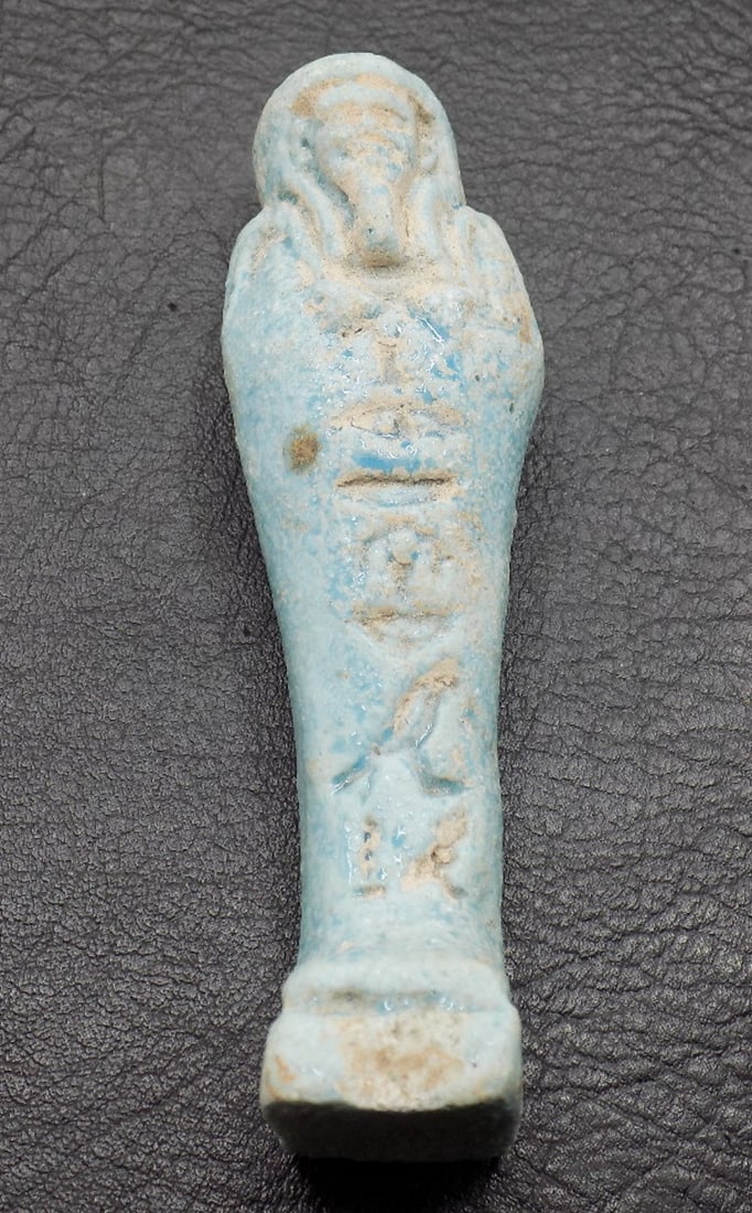 Antique Egyptian faience ushabti shabti servant stone figure (1 of 4)
