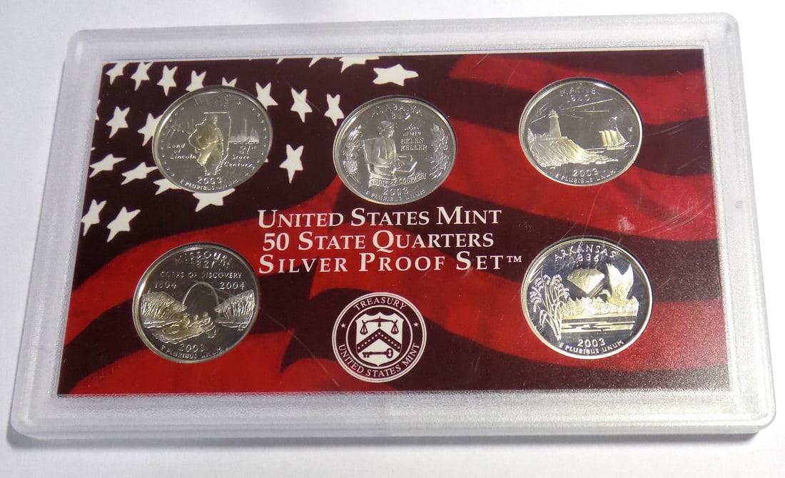 2003 United states mint silver proof set 50 state quarters (1 of 2)