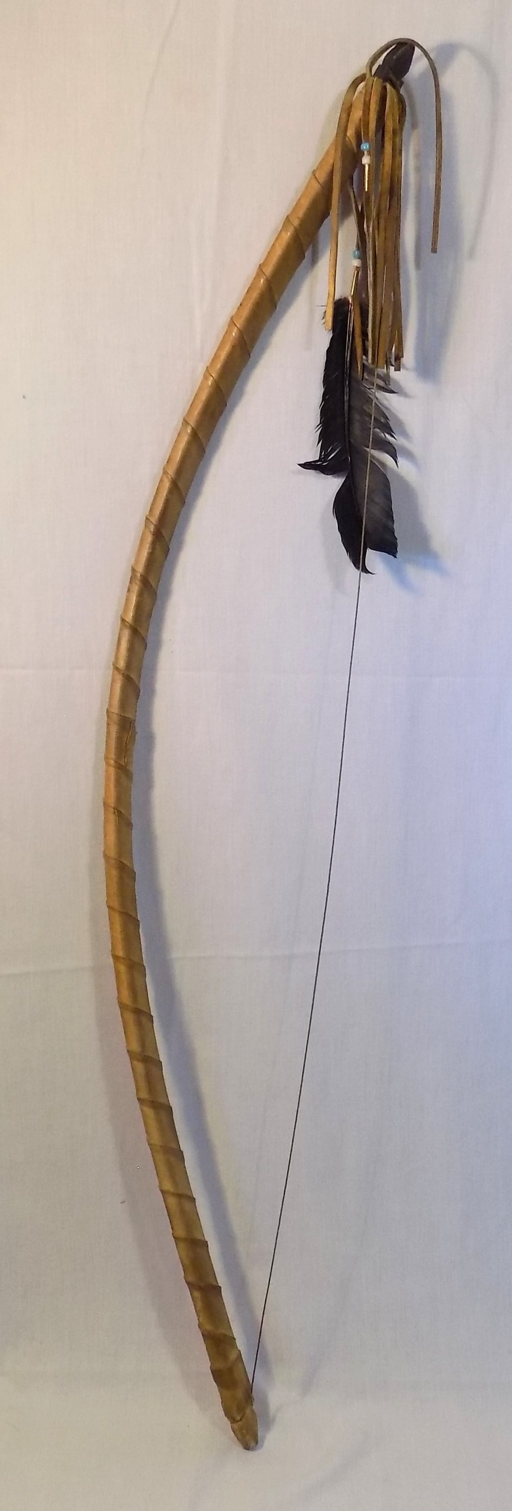 Native American Indian bow wrapped in leather (1 of 7)