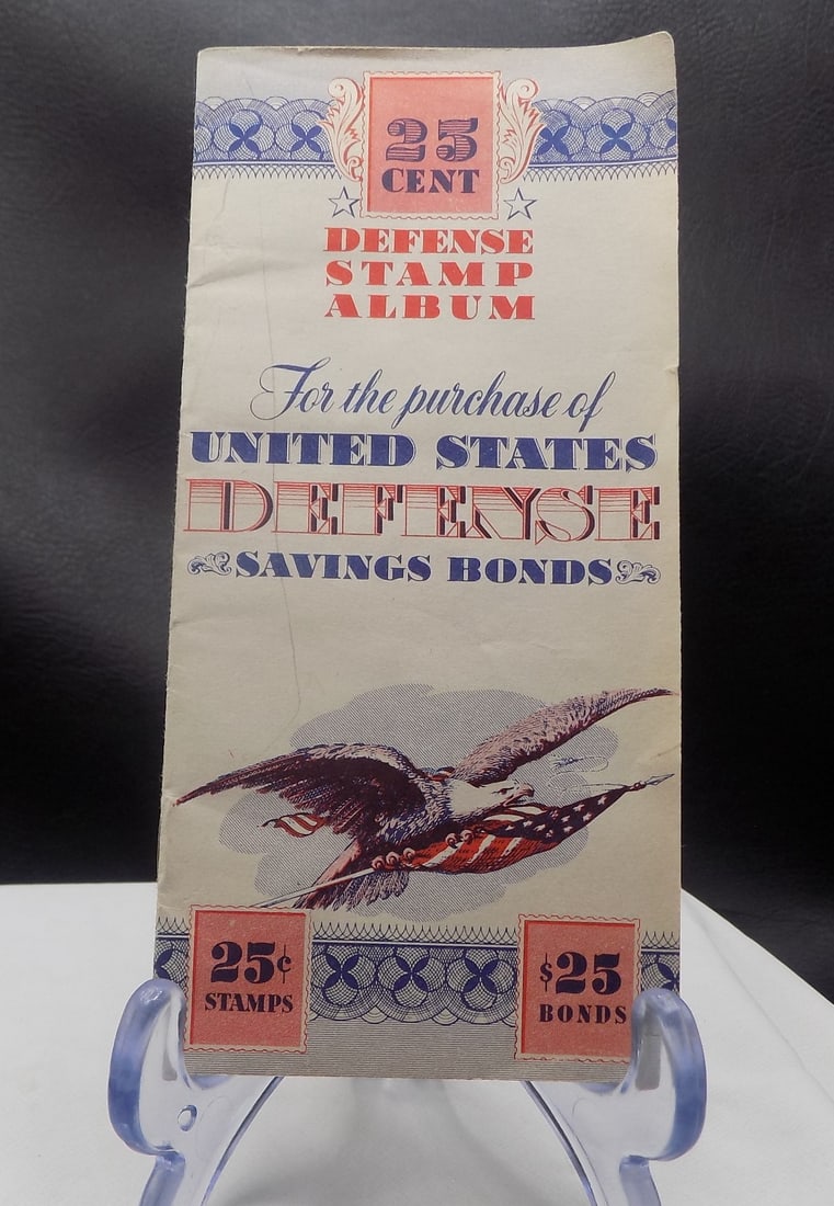 Vintage United States Defense Savings Bonds booklet with stamps (1 of 6)