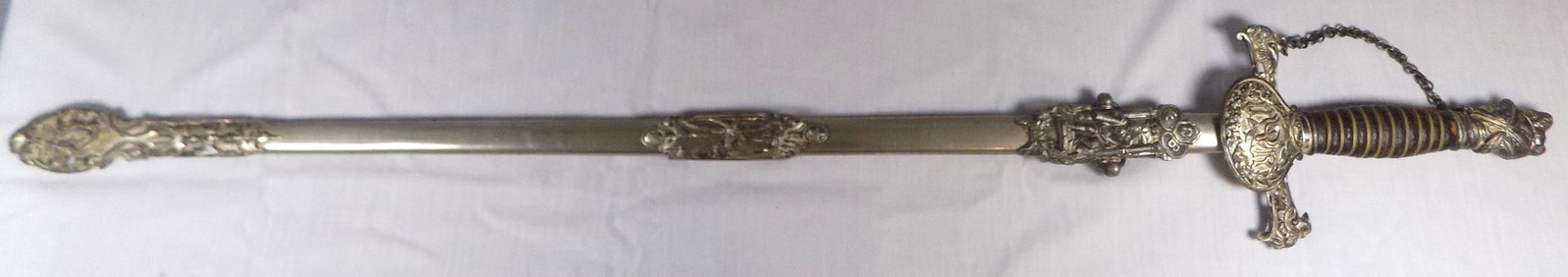 Fancy antique Victorian ceremonial sword. Armstrong Mfg Co. Chicago Illinois (1 of 13)