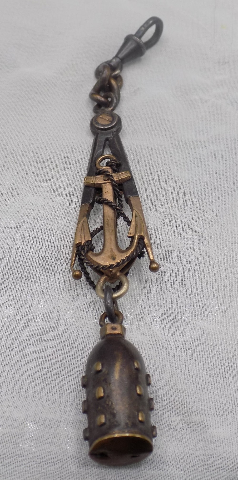 Antique sailors nautical watch fob with anchor (1 of 3)