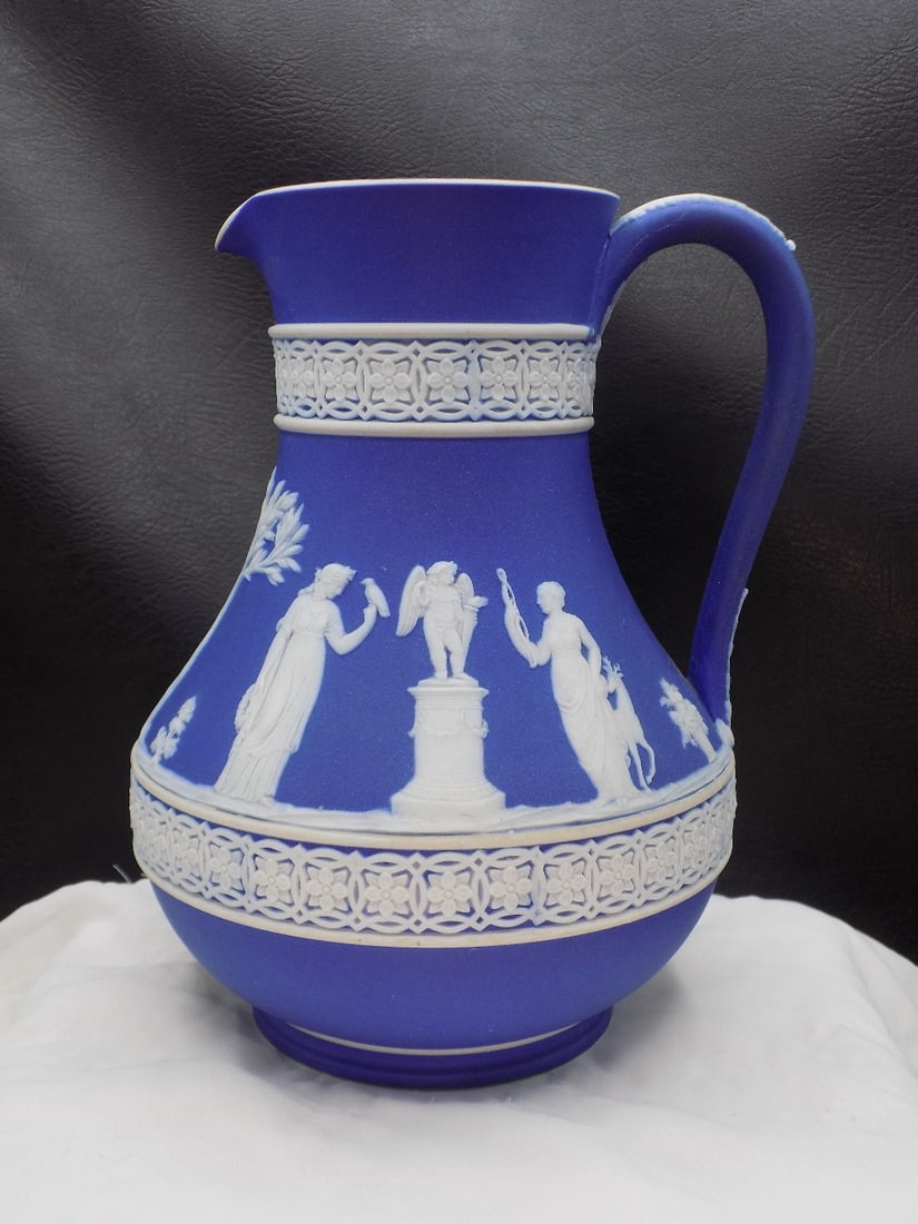 Vintage Wedgwood Jasperware pitcher with classical scene (1 of 12)