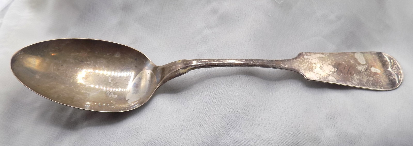 1800’s coin silver spoon. C S Durfee Muscatine 1870- Davenport 1880 (1 of 3)