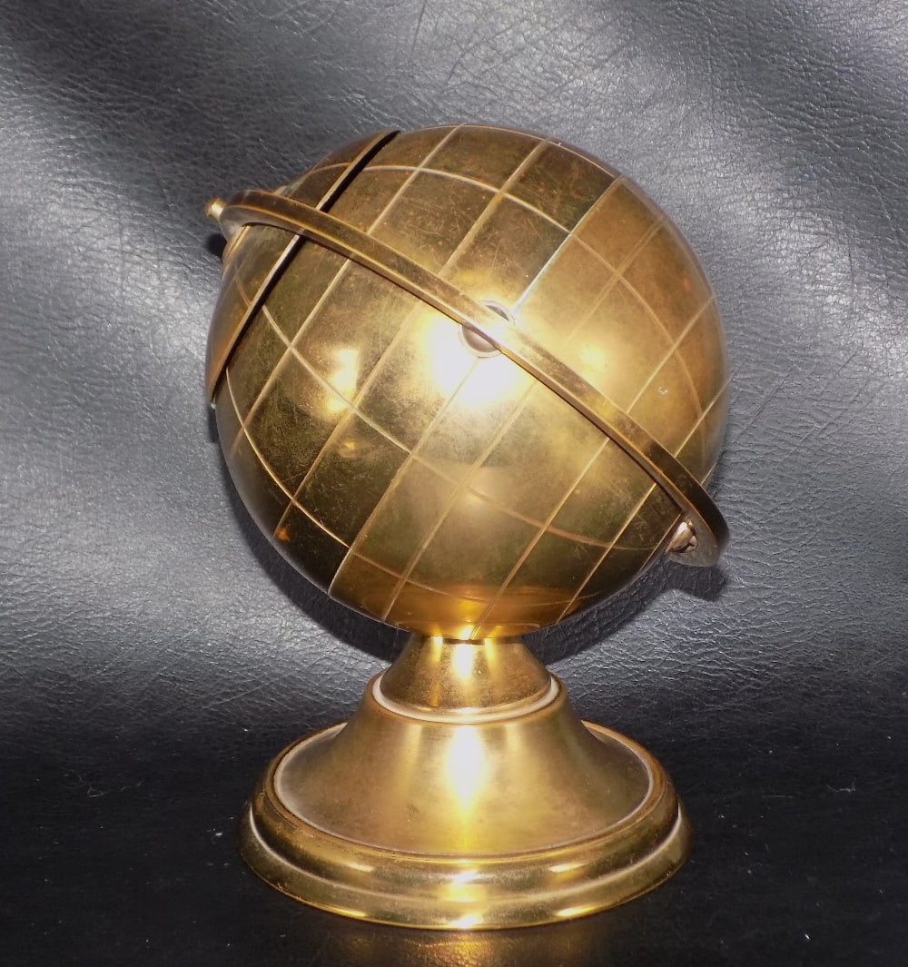 Neat midcentury brass globe cigarette holder (1 of 6)