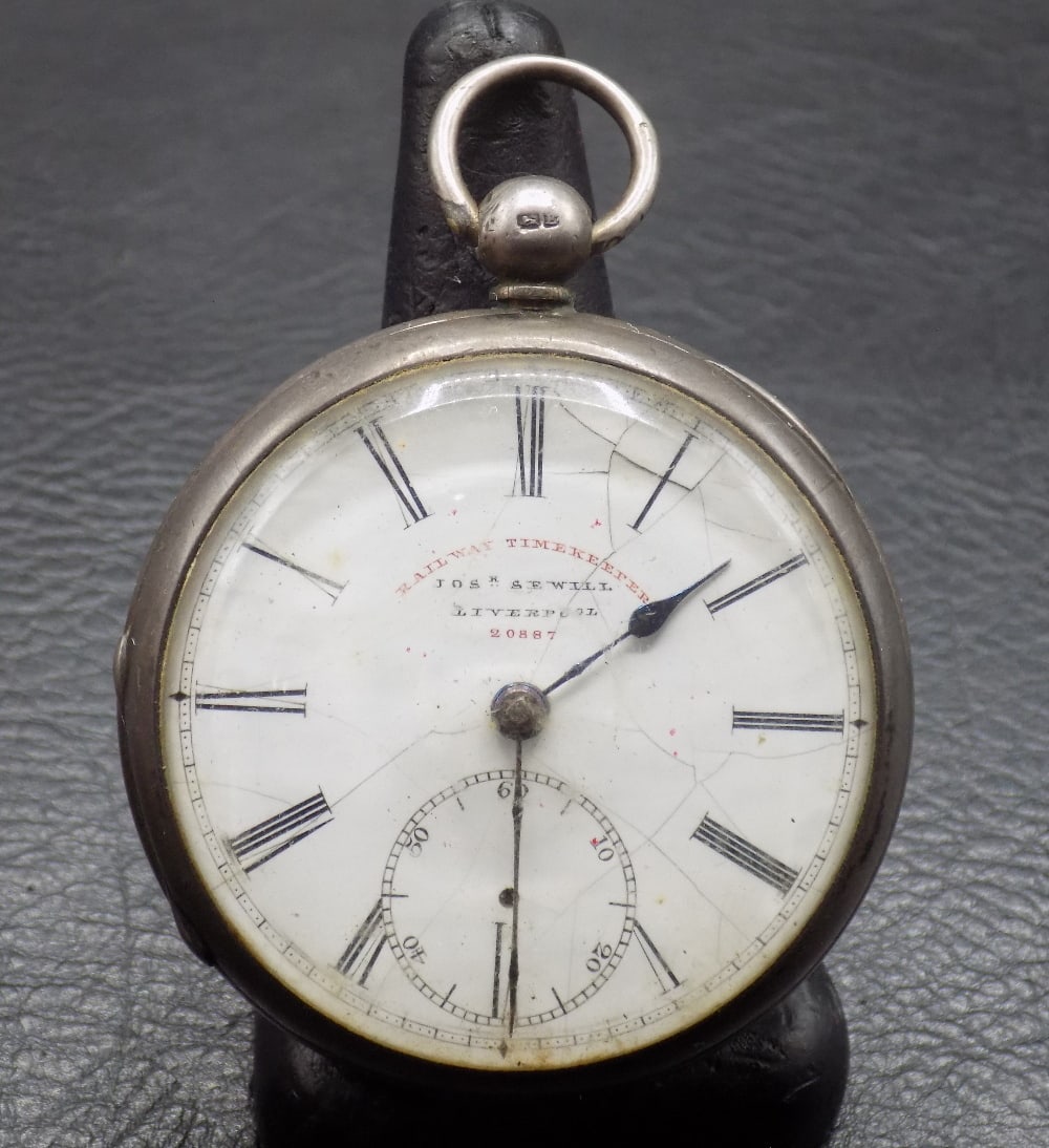 Antique Railway Timekeeper key wind coin silver pocket watch (1 of 7)