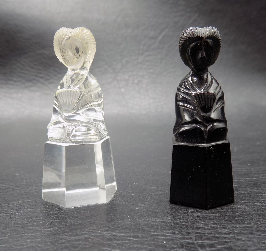 Vintage cut crystal chess set - 2