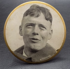 Vintage Charles Lindbergh button or badge