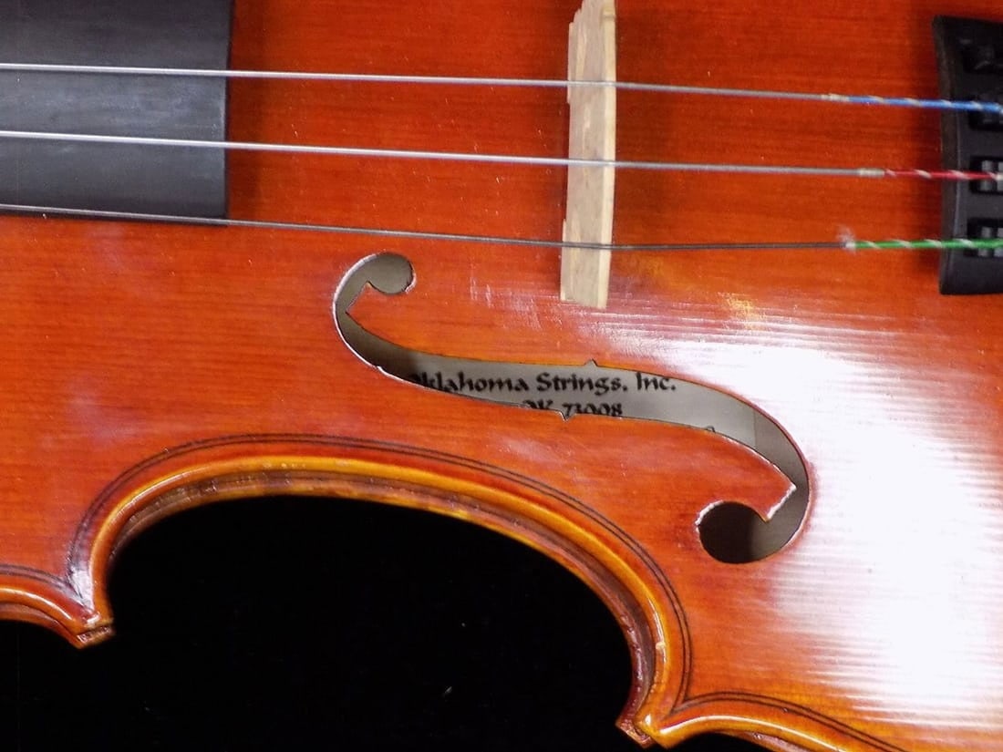 Nice vintage violin tiger maple back with case and bow - 10