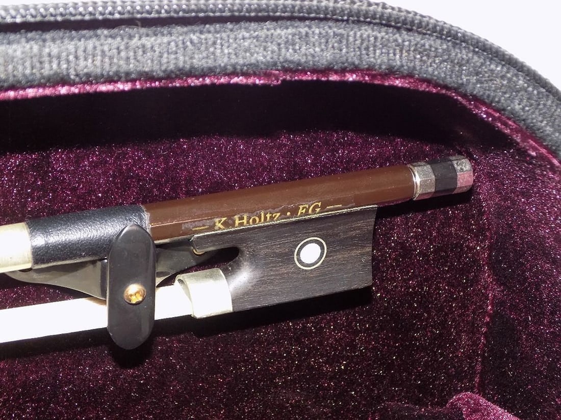Nice vintage violin tiger maple back with case and bow - 8