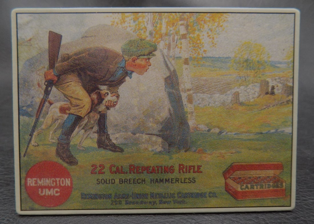 Early 1900 advertising Remington UMC 22 Caliber Repeating Rifle Crate Insert (1 of 4)