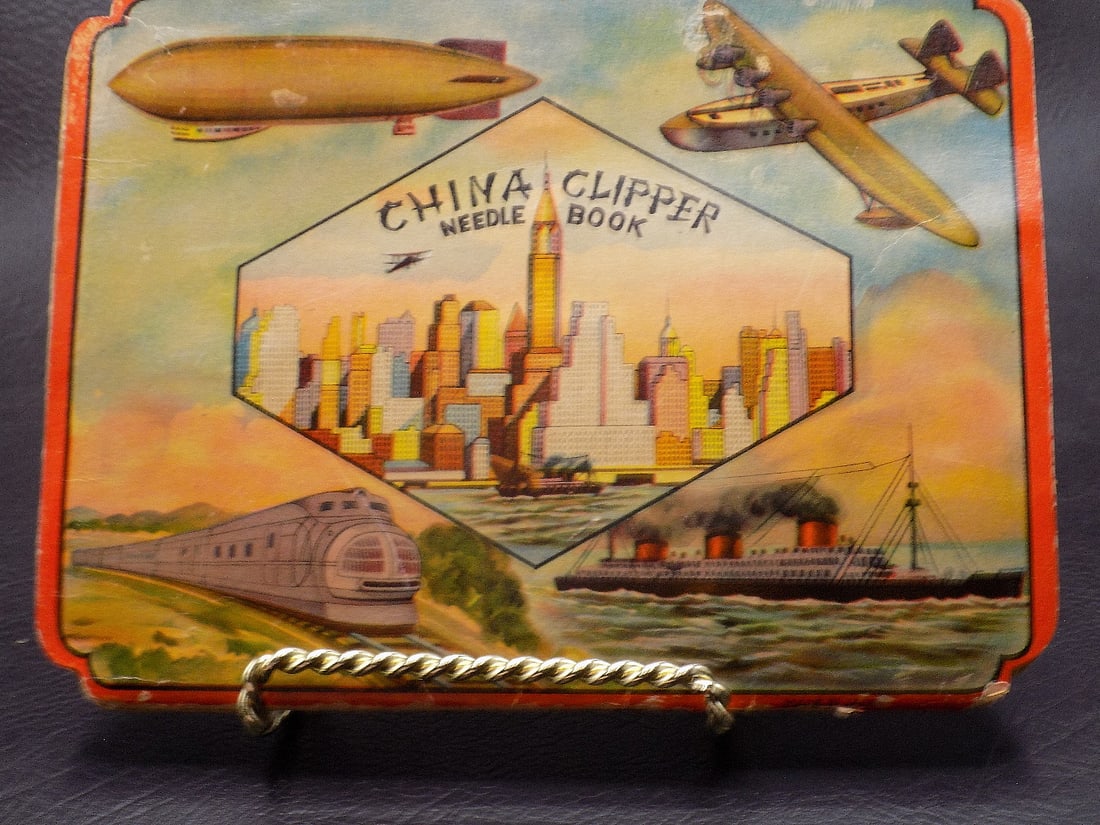 Vintage 1930s China Clipper Needle Book (1 of 3)