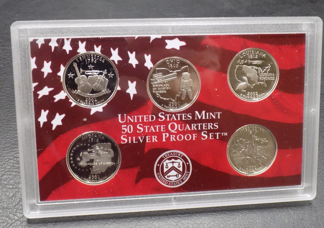 2002 S United States silver proof set. With COA - 4