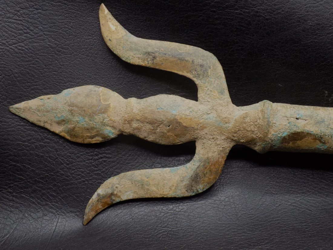 Ancient bronze trident or trishul weapon - 2
