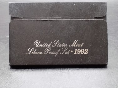 1992 S United States  Mint silver proof set.  With COA