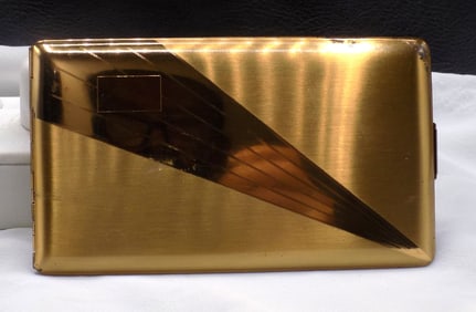 Art Deco  metal business card holder