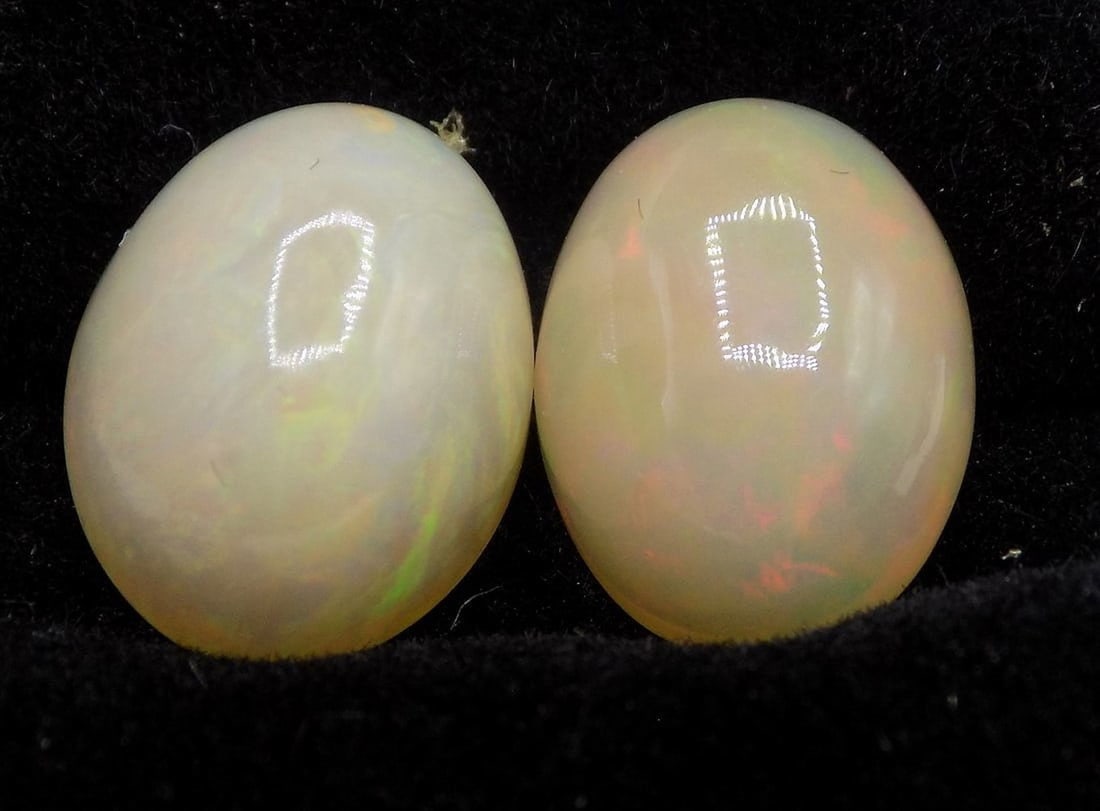 Two Australian natural fire opals - 2