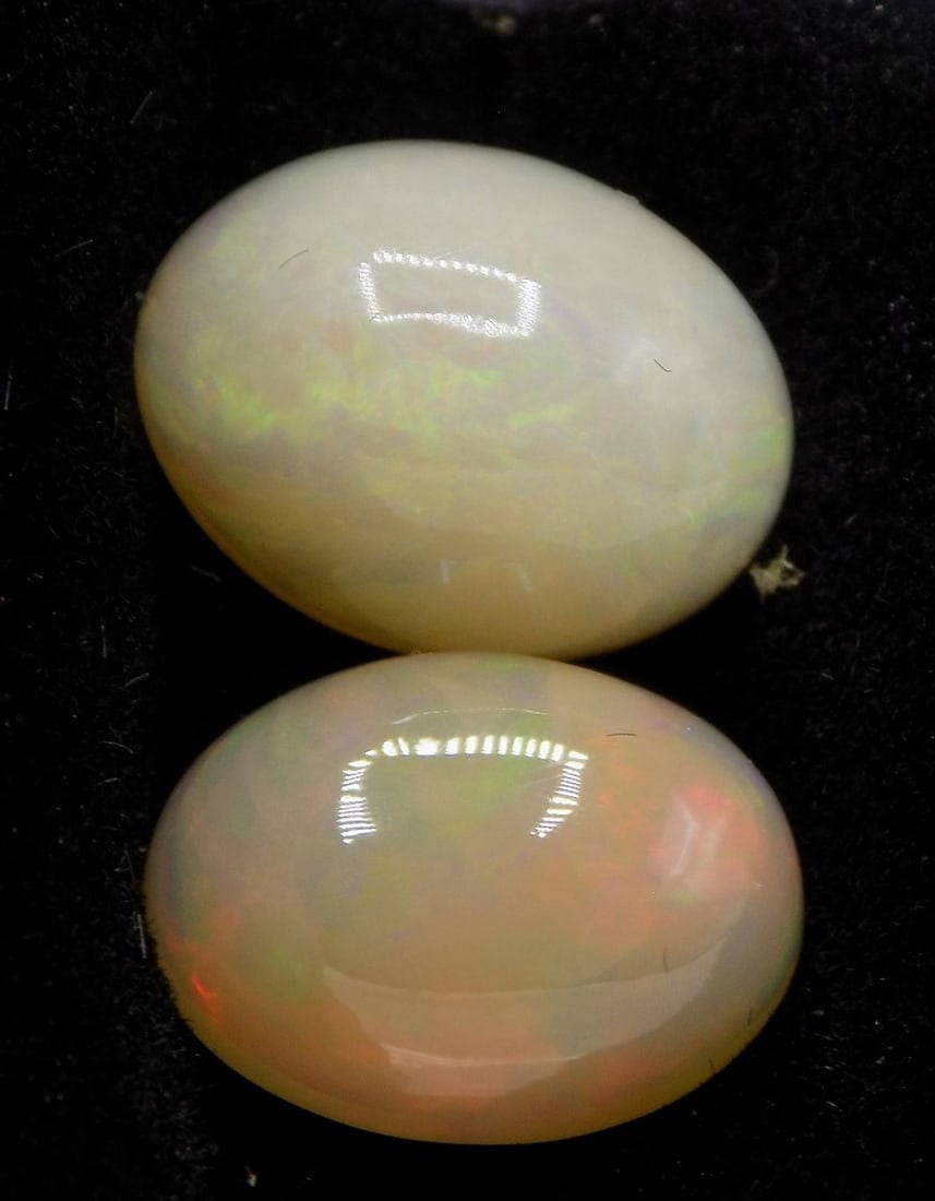 Two Australian natural fire opals - 4