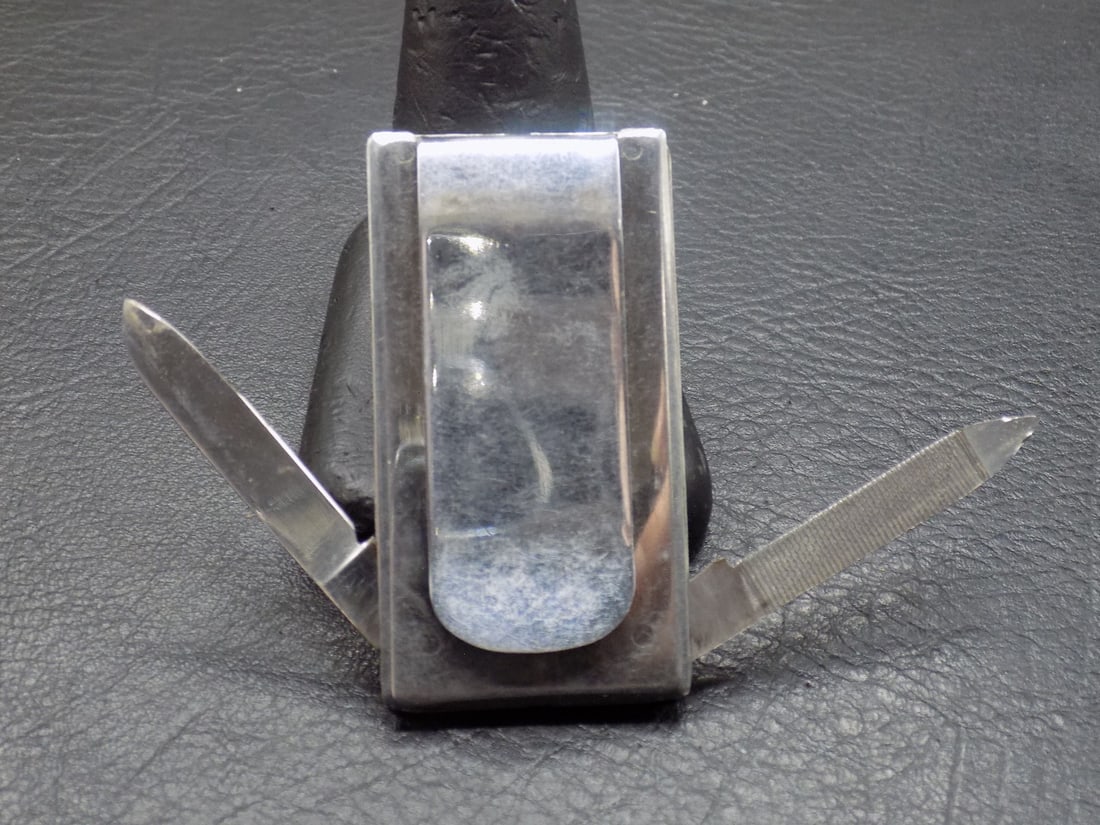 Antique belt clip pocket knife and file (1 of 3)