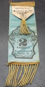 Antique Fireman’s Commemorative Ribbon 1884 Cornen Hose Company 2