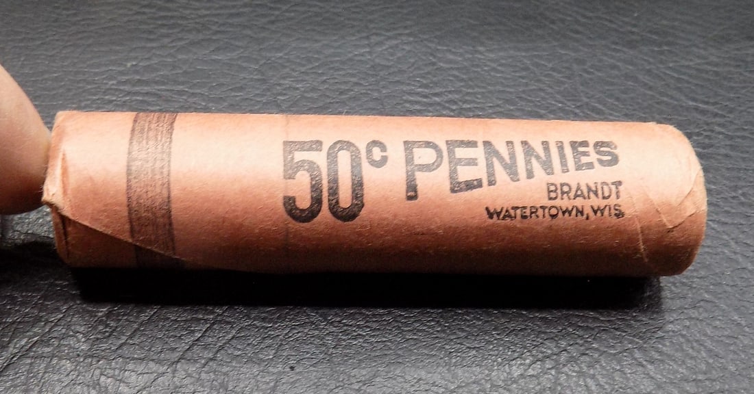 Uncirculated 1955 S roll of Wheat pennies (1 of 3)