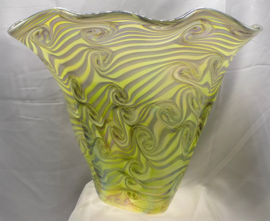 Magnificent large vintage signed Igor Muller internally decorated vase (1 of 10)