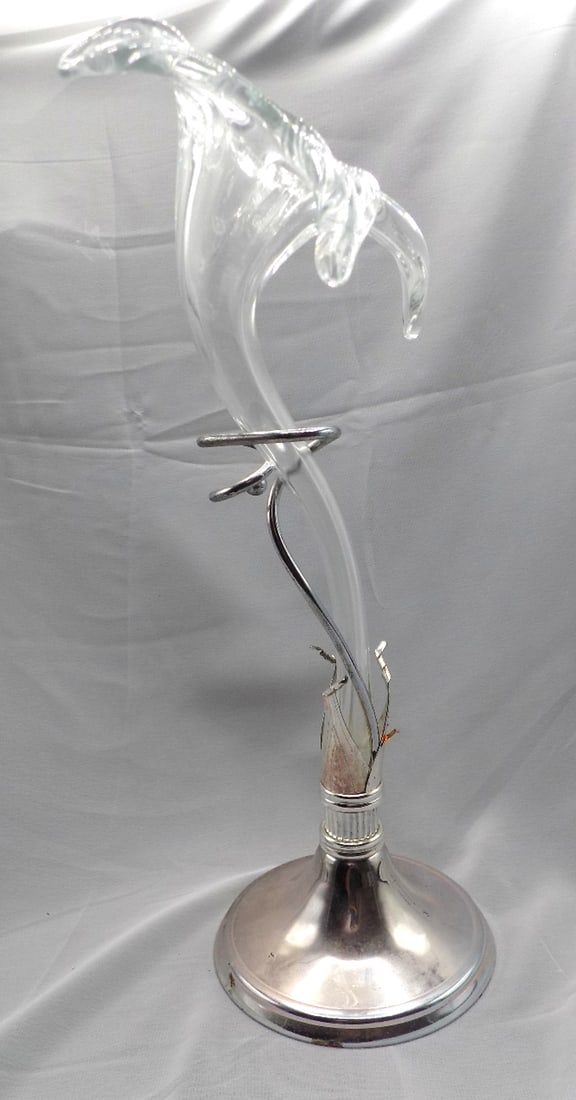 Vintage Art Nouveau art glass amaryllis bud vase (1 of 4)