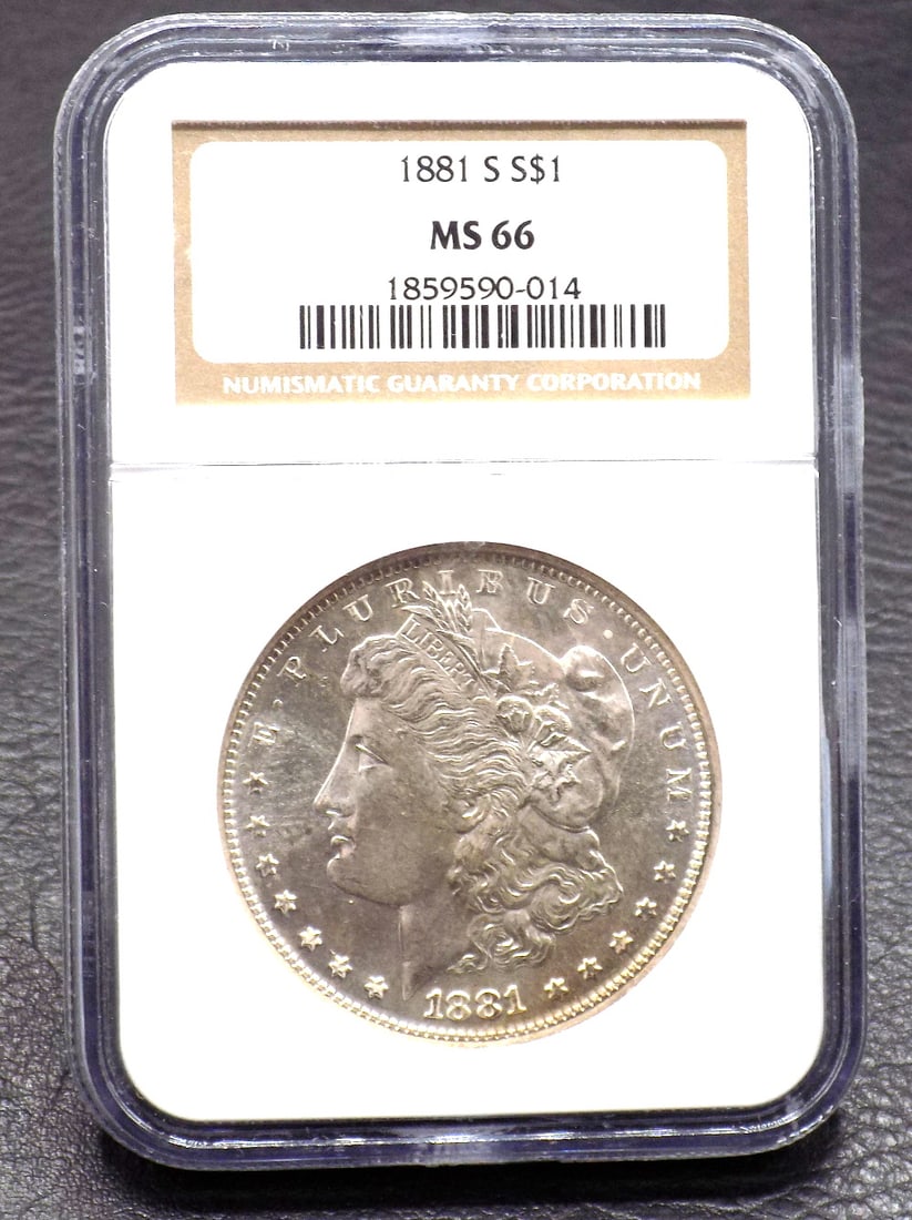 Uncirculated 1885 O silver dollar MS66 graded by NGC (1 of 5)