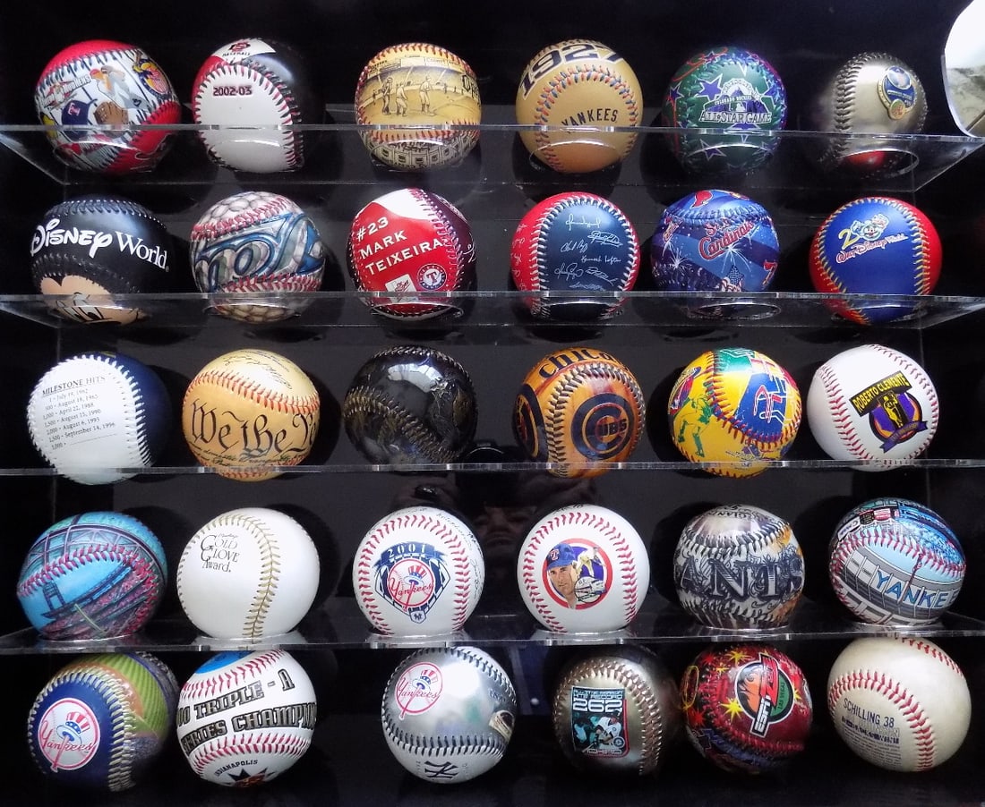 Collection of thirty souvenir and team logo baseballs (1 of 7)