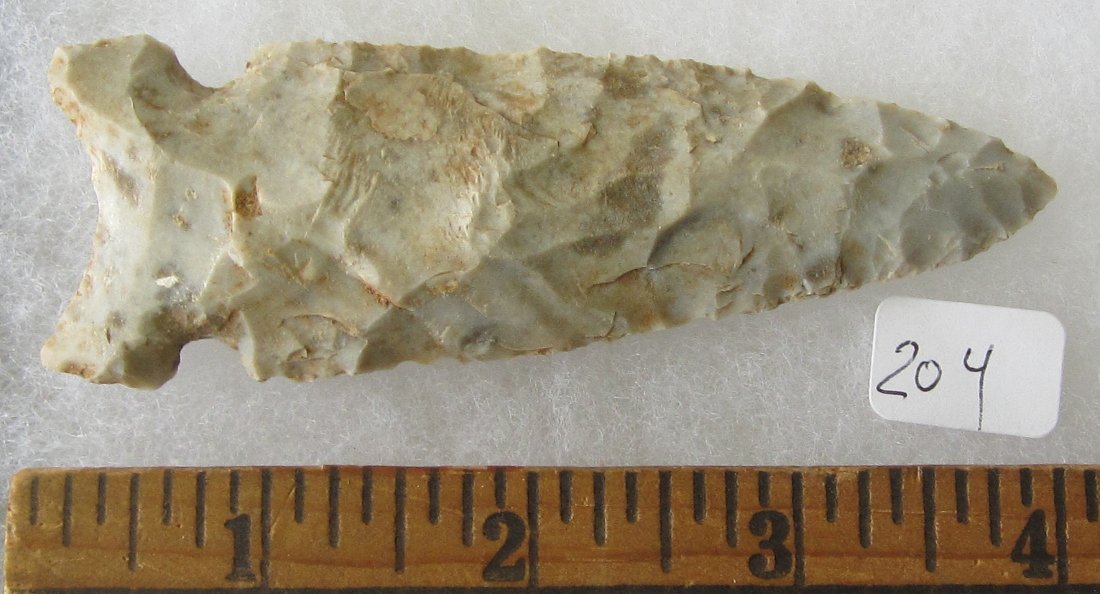 Great Stone 4 inch Arrow Head or Spear Head. In good: Great Stone 4 inch Arrow Head or Spear Head. . In good condition as shown in photos. They are all sold with no provenance as I do not know what to call them, you will be the expert