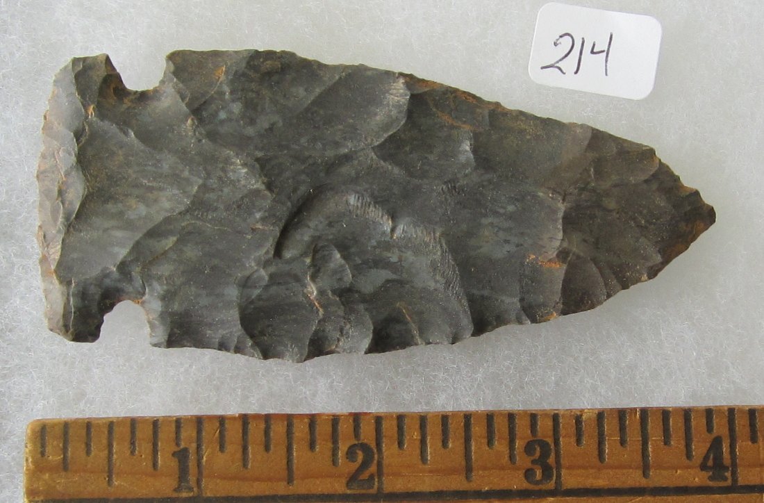 Great Stone 4 inch Arrow Head or Spear Head. In good: Great Stone 4 inch Arrow Head or Spear Head. . In good condition as shown in photos. They are all sold with no provenance as I do not know what to call them, you will be the expert