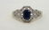 Beautiful 10 K GOLD , 1/2 CT. Sapphire & Diamond ring - 2