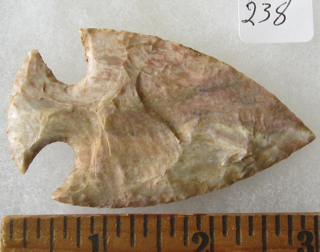 Great Stone 3 inch Arrow Head or Spear Head. In good: Great Stone 3 inch Arrow Head or Spear Head. . In good condition as shown in photos. They are all sold with no provenance as I do not know what to call them, you will be the expert
