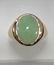 Large 14K Jade Ring. - 2