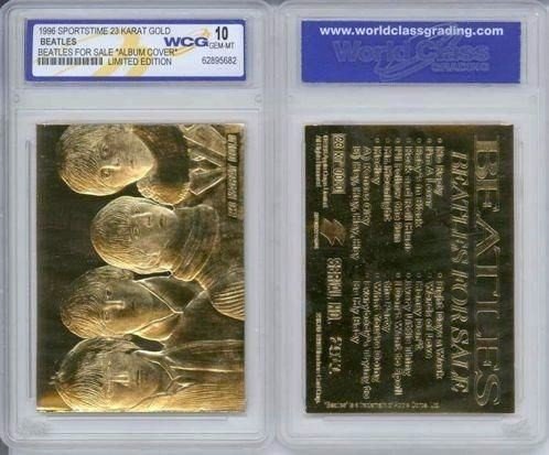 Gorgeous 23 Carat Gold Beatles with Serial number: Gorgeous 23 Carat Gold 983 Gold Picture of Beatles Serienummer.Erg beautiful and sealed in plastic folder so that the plate blijft.Genummerd nicely protected with serial number and Back to the songs o