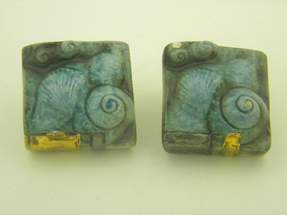 Pair of Ceramic Shell Earrings (1 of 4)