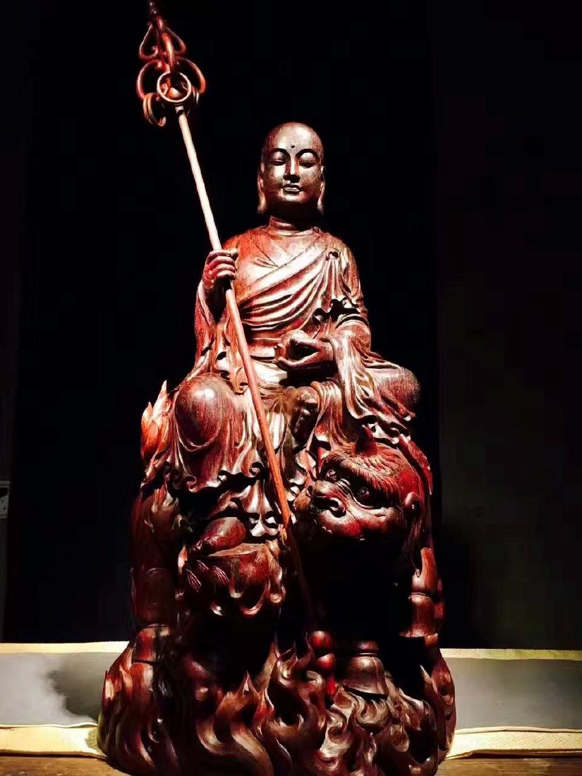 Natural Zitan Carved Buddha Statue (1 of 7)