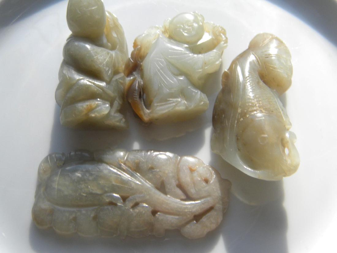 Four Antique Chinese Nephrite Jade Pendant (1 of 3)