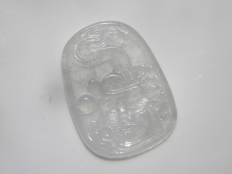 Natural Jadeite Dragon Plaque (1 of 2)