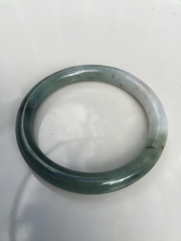 Natural Grade A Jadeite Bangle Bracelet (1 of 2)