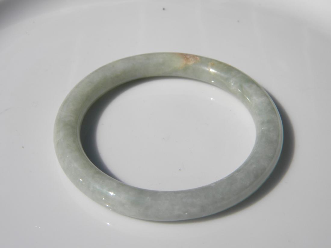 Natural Green Jadeite Bangle Bracelet (1 of 2)